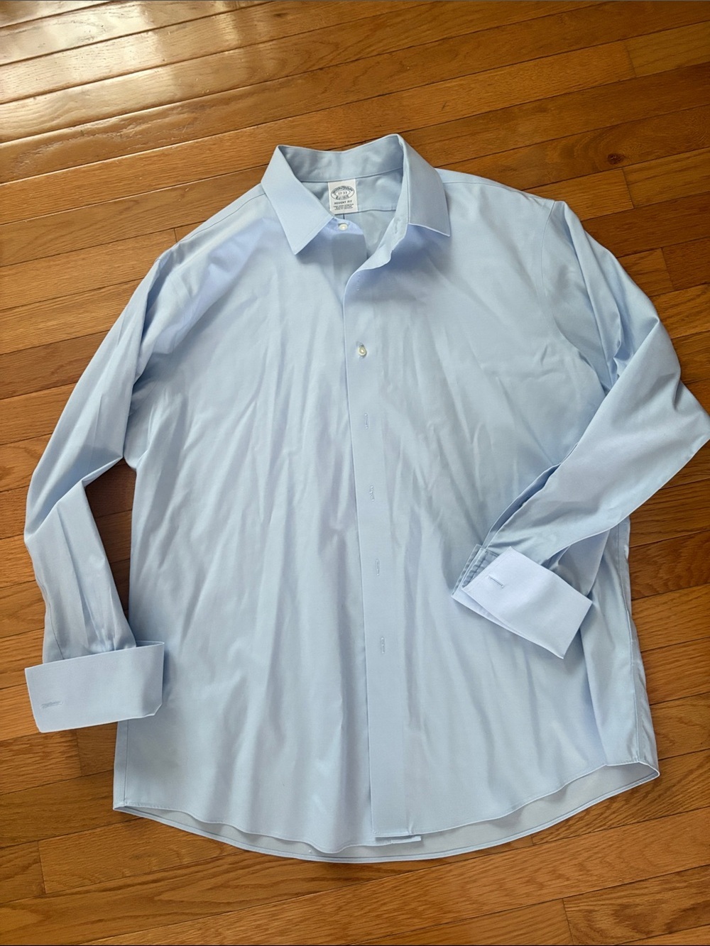 Brooks Brothers Light Blue Men's Dress Shirt - Spread Collar